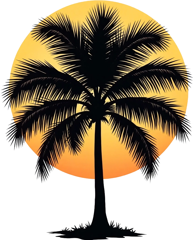 Palm Tree Silhouette at Sunset